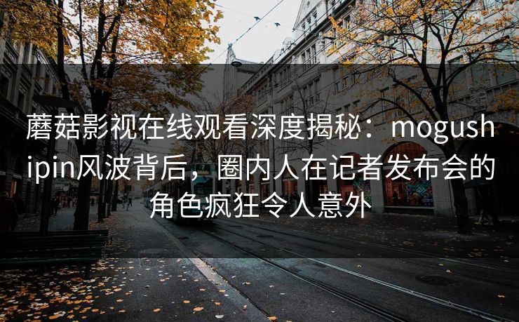 蘑菇影视在线观看深度揭秘：mogushipin风波背后，圈内人在记者发布会的角色疯狂令人意外