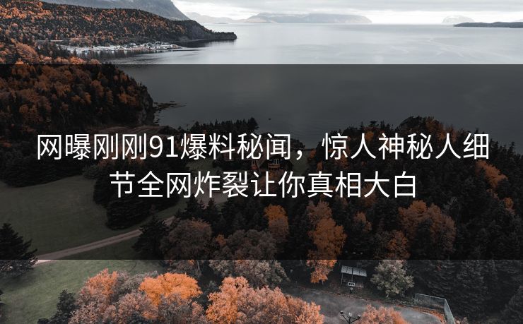 网曝刚刚91爆料秘闻，惊人神秘人细节全网炸裂让你真相大白