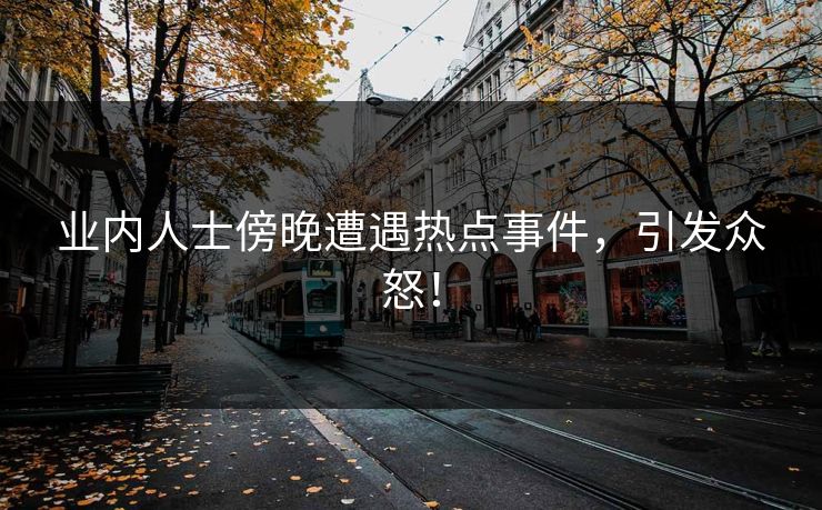 业内人士傍晚遭遇热点事件，引发众怒！